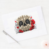 Sugar Skull - Tattoo ontwerp Rechthoekige Sticker (Envelop)
