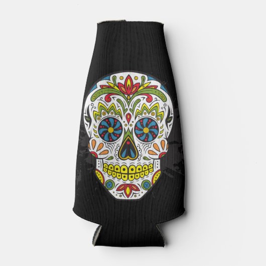Sugar Skull Tattoo Skull Can of Bottle Cooler (Voorkant)