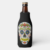 Sugar Skull Tattoo Skull Can of Bottle Cooler (Fles Voorkant)