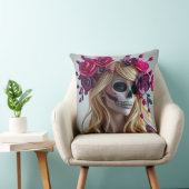 Sugar skull throw pillow kussen (Stoel)