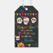 Sugar Skull Verjaardagsfeestje Dank u Cadeaulabel (Voorkant)