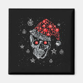 Sugar Skull With Santa Hat Tee Christmas Pajama Xm Magneet (Voorkant)