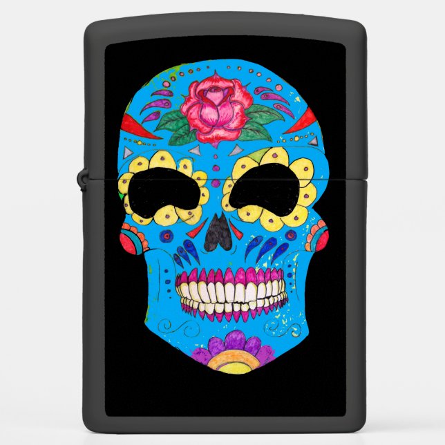 Sugar Skull Zippo (Voorkant)