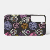 Sugar Skull Zwart Samsung Galaxy S22 Hoesje (Achterkant horizontaal)
