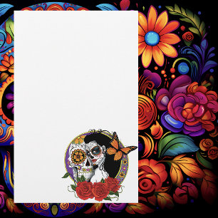 Sugar Skulls Art Nouveau Briefpapier