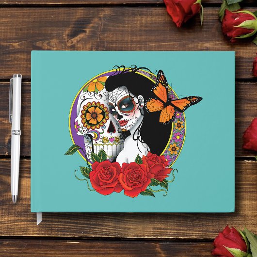 Sugar Skulls Art Nouveau Gastenboek