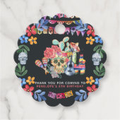 Sugar Skulls Day of the Dead Theme Bedankt Bedankjes Labels (Voorkant)