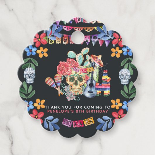 Sugar Skulls Day of the Dead Theme Bedankt Bedankjes Labels (Voorkant)