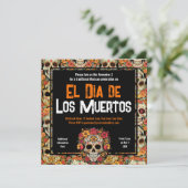 Sugar Skulls Day van de Dode Mexicaanse Partij Kaart (Staand voorkant)