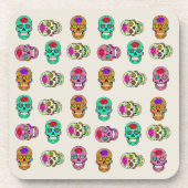 Sugar Skulls Hard plastiek onderzetter (Voorkant)