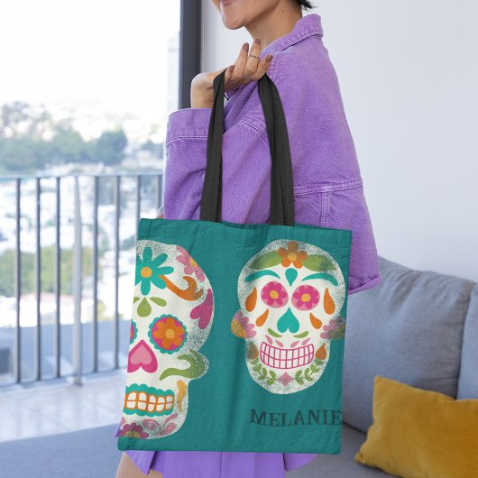 Sugar Skulls Illustratie Gepersonaliseerd Draagtas