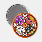 Sugar Skulls N' botten Magneet (Voorkant / Achterkant)