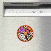 Sugar Skulls N' botten Magneet (Insitu (Vaatwasser))