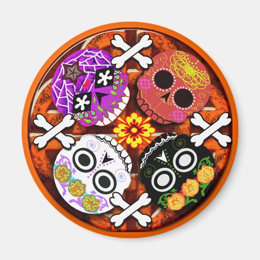 Sugar Skulls N' botten Magneet (Voorkant)