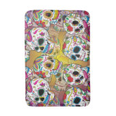 Sugar Skulls Pattern Badmat (Voorkant Verticaal)
