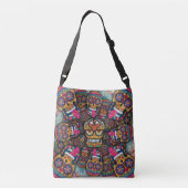 Sugar Skulls Pattern Crossbody Tas (Achterkant)