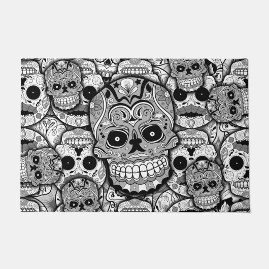 Sugar Skulls Pattern Deurmat (Voorkant)