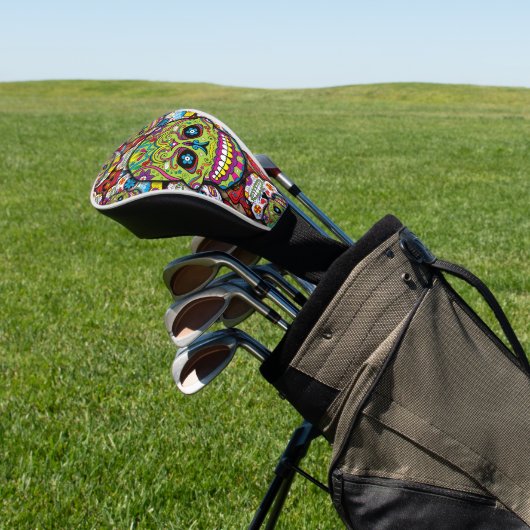 Sugar Skulls Pattern Golfheadcover (Insitu)