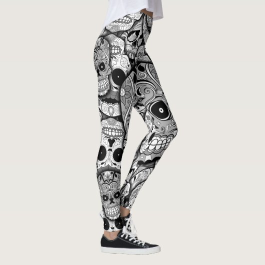 Sugar Skulls Pattern Leggings (Rechts)
