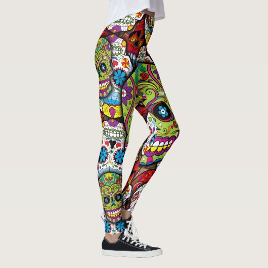 Sugar Skulls Pattern Leggings (Rechts)