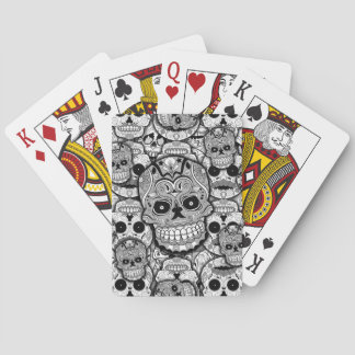 Sugar Skulls Pattern Pokerkaarten
