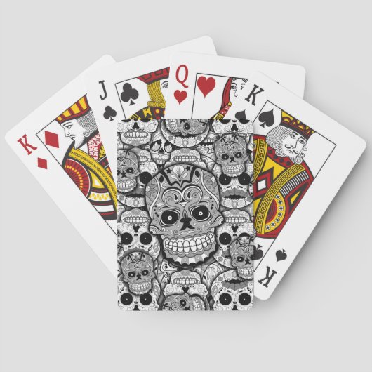 Sugar Skulls Pattern Pokerkaarten (Achterkant)