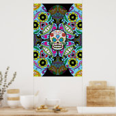 Sugar Skulls Pattern Poster (Keuken)