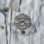 Sugar Skulls Pattern Ronde Button 7,6 Cm (In situ)