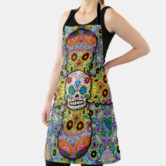 Sugar Skulls Pattern Schort (Insitu)