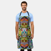 Sugar Skulls Pattern Schort (Gedragen)