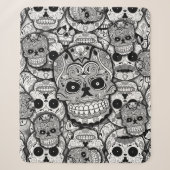 Sugar Skulls Pattern Sherpa Deken (Voorkant)
