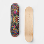 Sugar Skulls Pattern Skateboard (Voorkant)