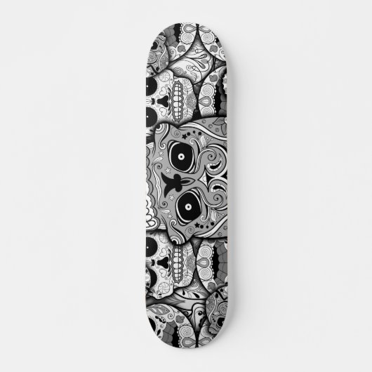 Sugar Skulls Pattern Skateboard (Voorkant)