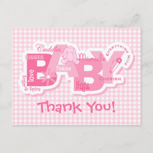 Sugar & Spice Bunny Bedankt Briefkaart