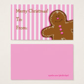 Sugar & Spice Gingerbread Custom Gift Label Visitekaartje (Voorkant /achterkant)