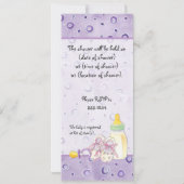 Sugar & Spice, Meisje Baby shower Uitnodiging (Achterkant)