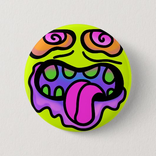 Sugar Zombie Pop Art Pin Ronde Button 5,7 Cm (Voorkant)