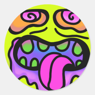 Sugar Zombie Pop Art Ronde Sticker