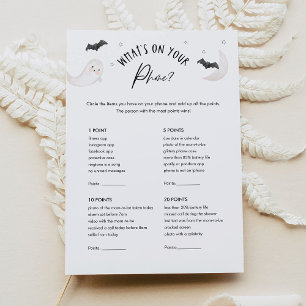 SUGARBOO Baby shower Wat is er op uw telefoon spel Kaart