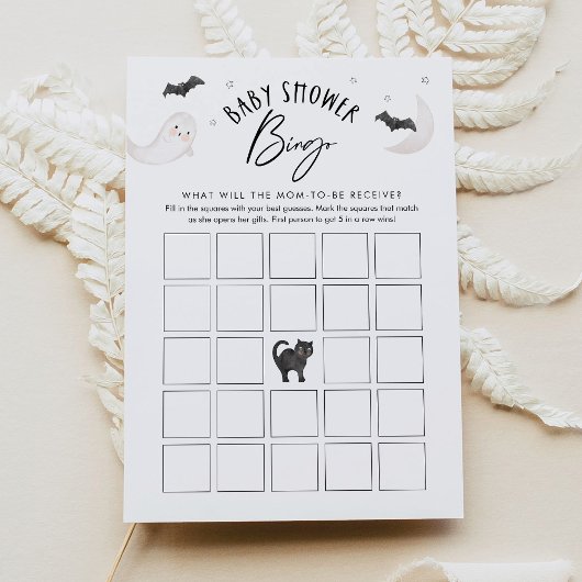SUGARBOO Halloween Baby shower Bingo Carte de jeu