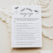 SUGARBOO Halloween Baby Shower Enquête Zegt Spel Kaart