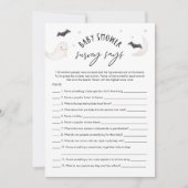 SUGARBOO Halloween Baby shower Survey zegt spel Kaart (Voorkant)