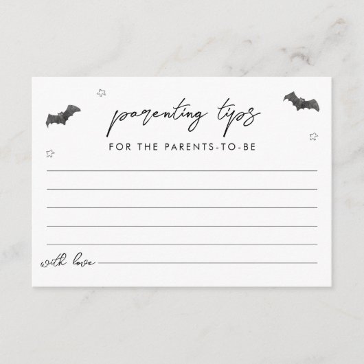 SUGARBOO Halloween Ouderschap Tips Advies Kaart (Voorkant)