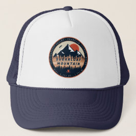 Sugarloaf Maine Mountain houten Vintage jaren 60 S Trucker Pet