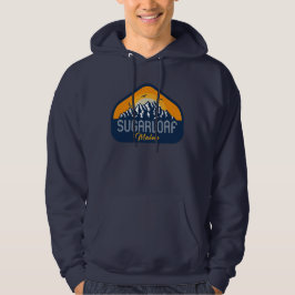 Sugarloaf Maine Mountain Retro  60s Ski Hoodie