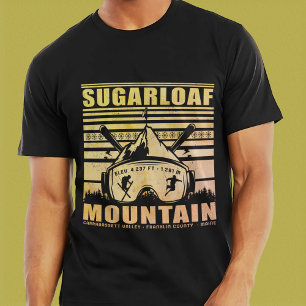 Sugarloaf Maine Mountain Retro  60s Ski T-shirt