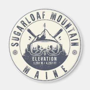 Sugarloaf Maine Mountain Ski Souvenir Magneet