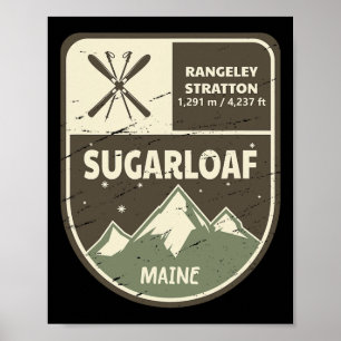 Sugarloaf Maine Skiing Poster
