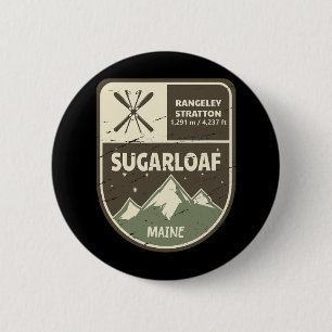 Sugarloaf Maine Skiing Ronde Button 5,7 Cm