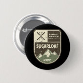Sugarloaf Maine Skiing Ronde Button 5,7 Cm (Voorkant /achterkant)